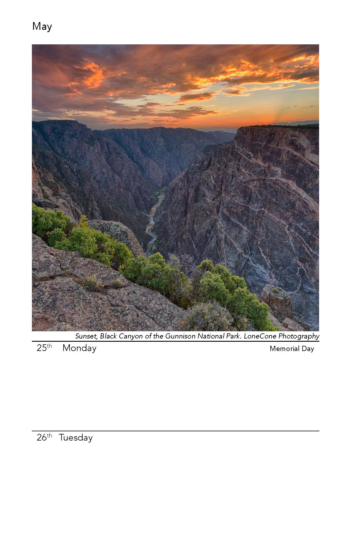 2026 Colorado Calendar | Colorado Calendars