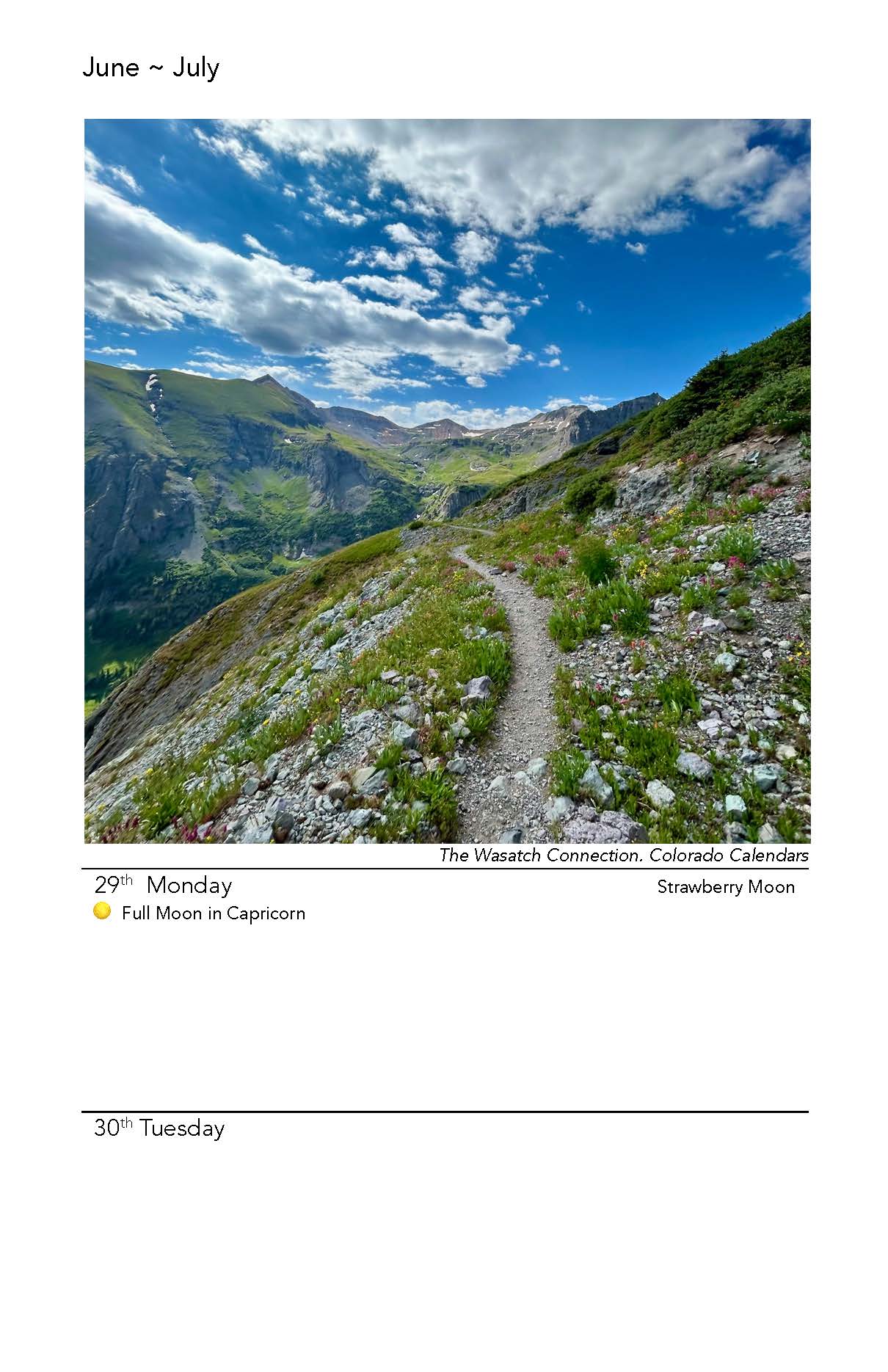 2026 Telluride Datebook | Colorado Calendars